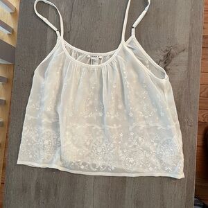 S sheer tank with adjustable straps